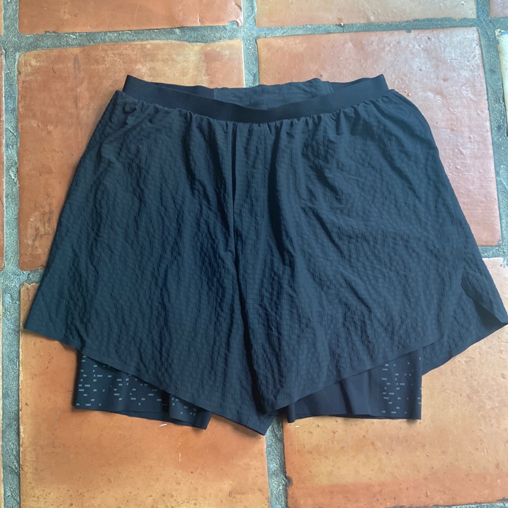 Lululemon men’s black running shorts; Medium; new without tags.
